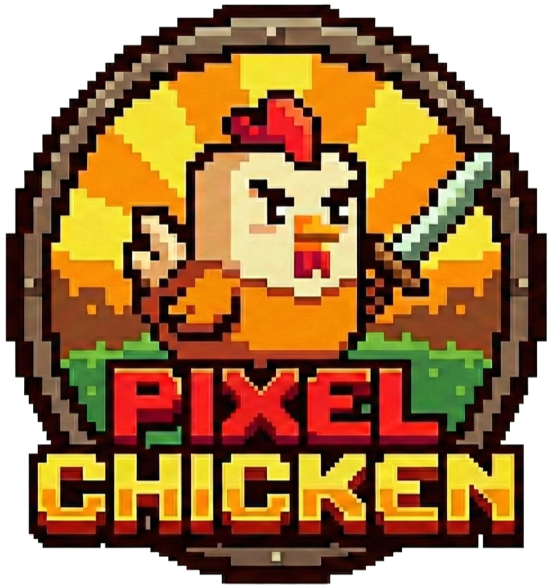 Pixel Chicken Badge